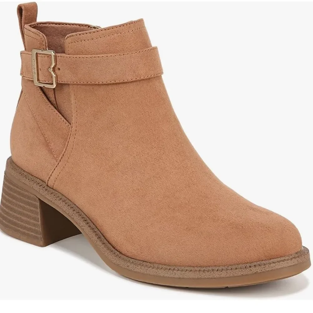Dr. Scholl's Retrospect Ankle Bootie Boot tan‎ size 8.5 New Without Box